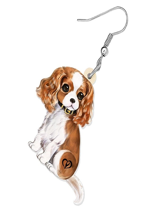 NEWEI Cute Cavalier King Charles Spaniel Earrings Fashion Pet Jewelry for Women Dog Lovers (Cavalier King) - Image 4