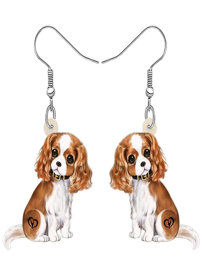 NEWEI Cute Cavalier King Charles Spaniel Earrings Fashion Pet Jewelry for Women Dog Lovers (Cavalier King) - Image 1