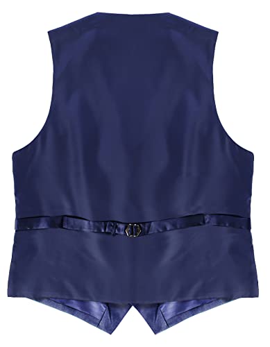 Gioberti Men's Formal Suit Vest Fit for Business or Casual Dress, Royal Blue, Large - Image 3