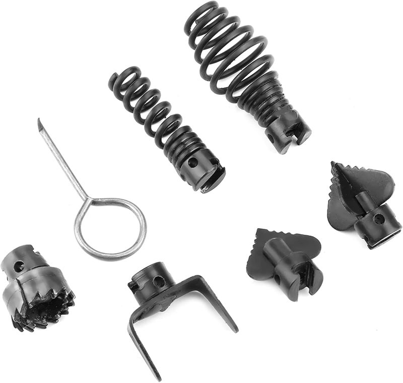 Pipe Dredge Machine Cutter Head - Heavy Duty Manganese Steel Material - Easy Blade Removal - Ideal for Drain - 7 Piece Set - Image 2