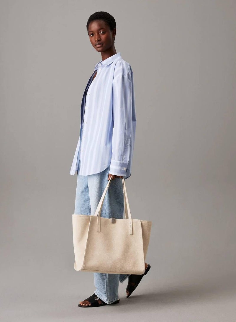 CALVIN KLEIN Suede Tote Bag - Image 2