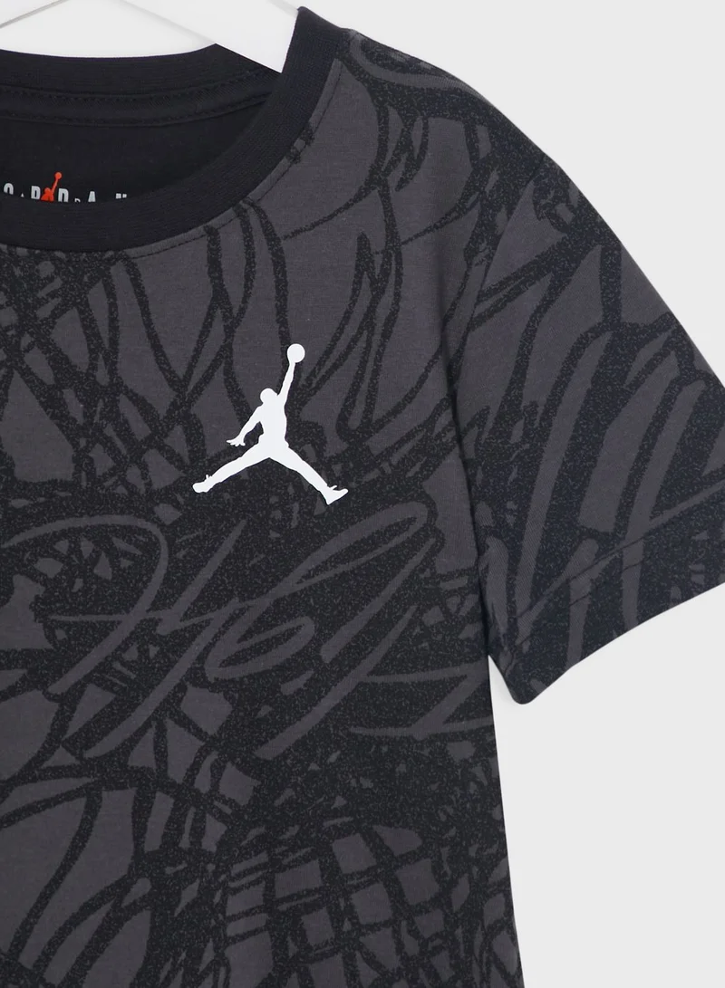 Jordan Youth Jordan Flight All Over Printed T-Shirt