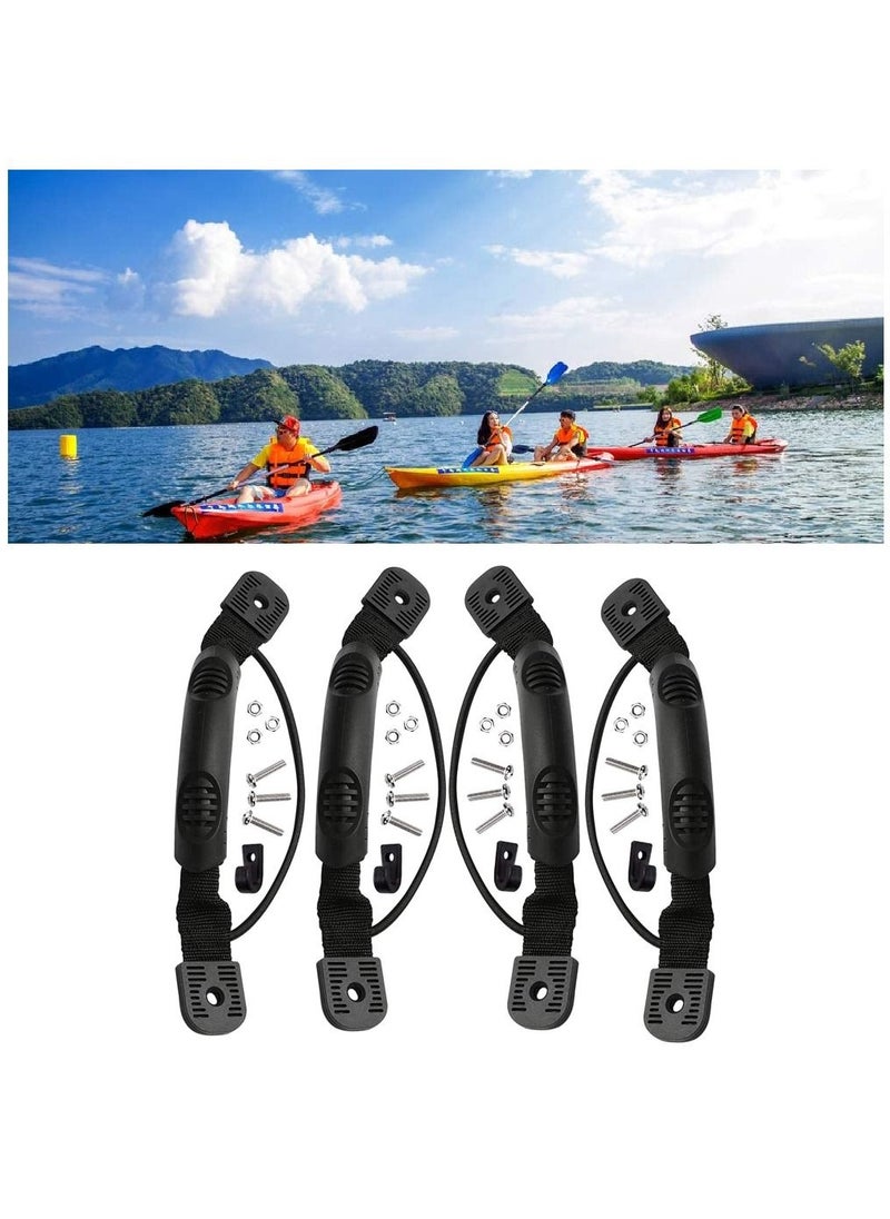 SYOSI - Kayak Handle Carry Handles Mount Paddle with Screws and Bungee Cord, Canoe Boat Side Mount Carry Handle, Kayak Carry Handle, Ocean, Rowing Tool, Pescador, Emotion Kayaks Suitcase, 4 Pcs - Image 1