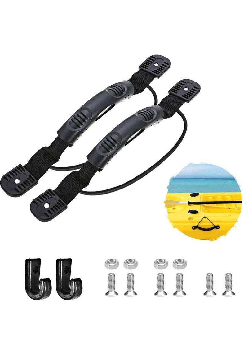 SYOSI - Kayak Handle Carry Handles Mount Paddle with Screws and Bungee Cord, Canoe Boat Side Mount Carry Handle, Kayak Carry Handle, Ocean, Rowing Tool, Pescador, Emotion Kayaks Suitcase, 4 Pcs - Image 1