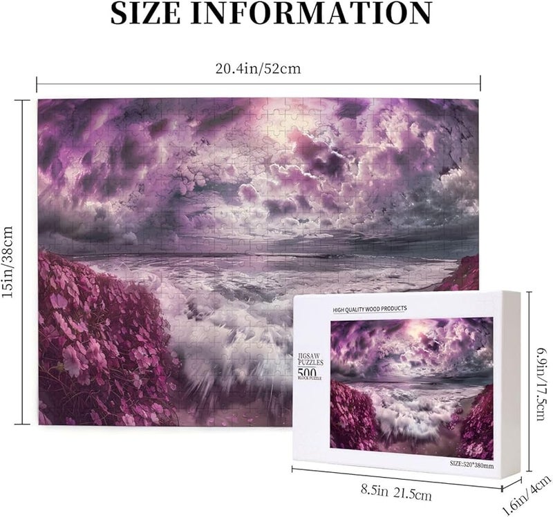 Phayah Purple Sea Of Clouds Jigsaw Puzzle 500 Pieces For Adults Home Decor Gift - Image 5