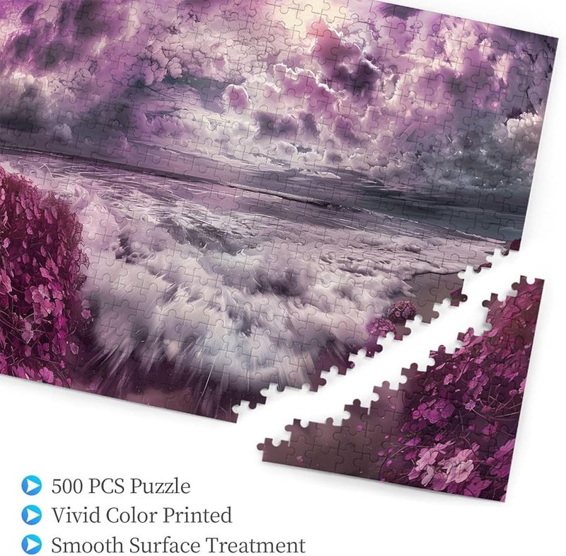 Phayah Purple Sea Of Clouds Jigsaw Puzzle 500 Pieces For Adults Home Decor Gift - Image 3