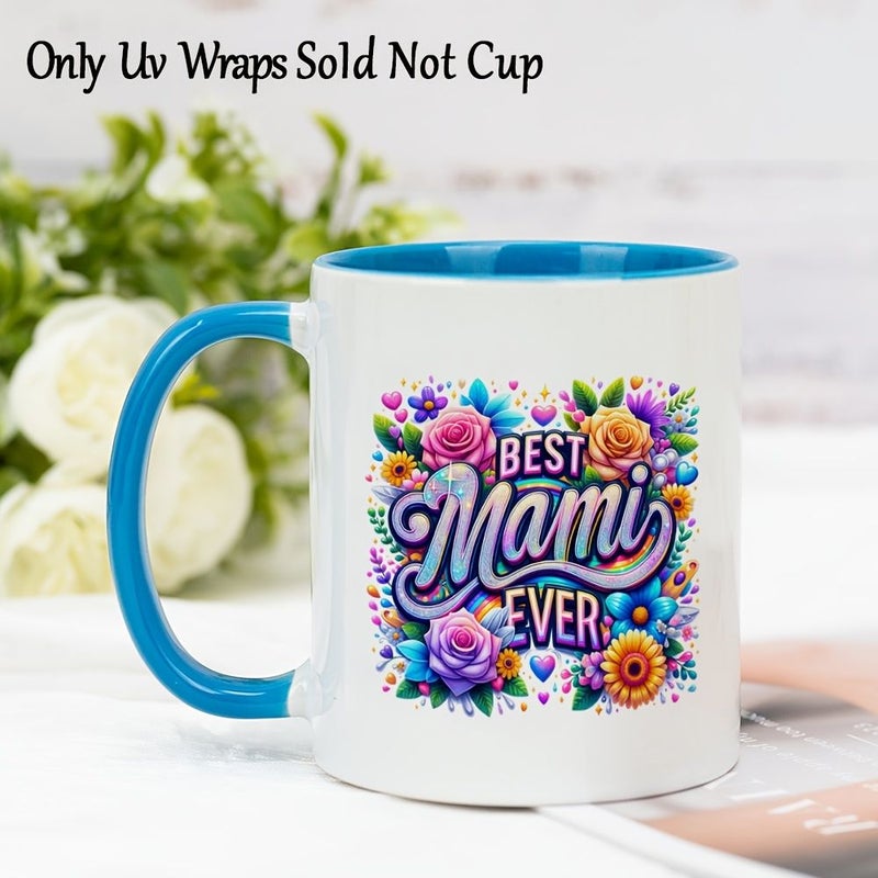 12pcs Family UV DTF Transfers Mom Floral for Glass Cups Tumblers Phone Cases DIY Gift - Image 2