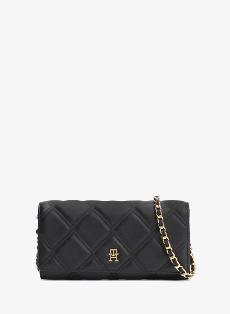 Tommy Hilfiger Quilted Monogram Chain Strap Wallet