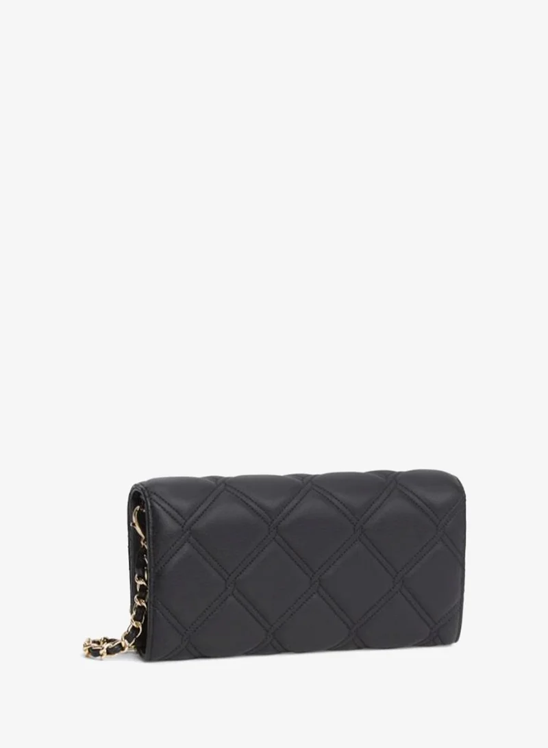 Tommy Hilfiger Quilted Monogram Chain Strap Wallet