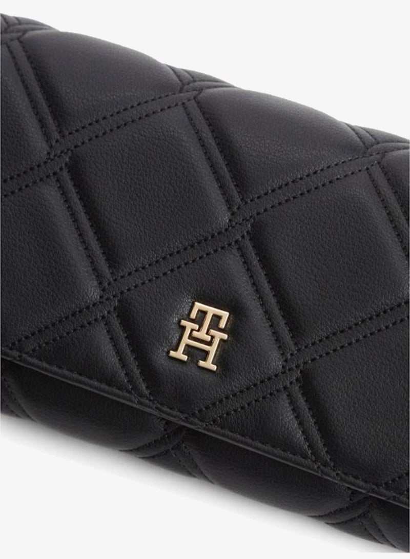 TOMMY HILFIGER Quilted Monogram Chain Strap Wallet - Image 3