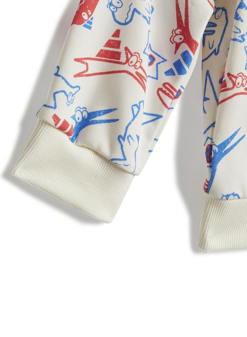 adidas بدلة رياضية للأطفال من القطن الأبيض - Image 4