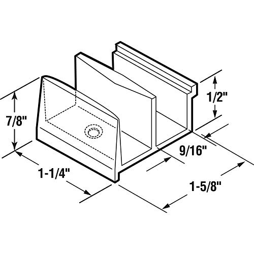 Slide-Co 193074 Tub and Shower Enclosure Bottom Guide, Clear Plastic, Sterling (Single Pack) - Image 2