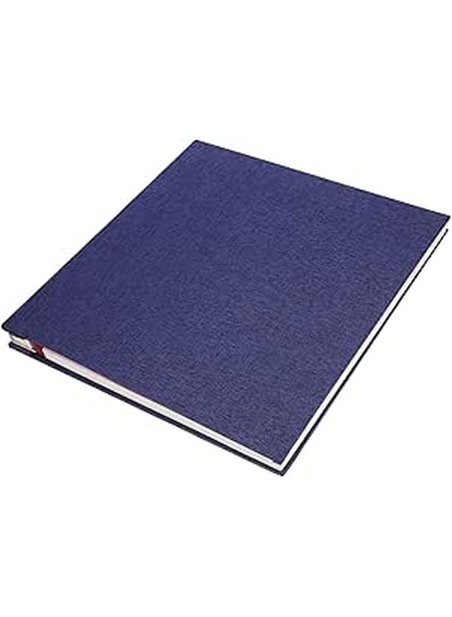 Retro Blue Linen Self Adhesive 16 Inch DIY Photo Album Large Capacity Scrapbook - Image 1