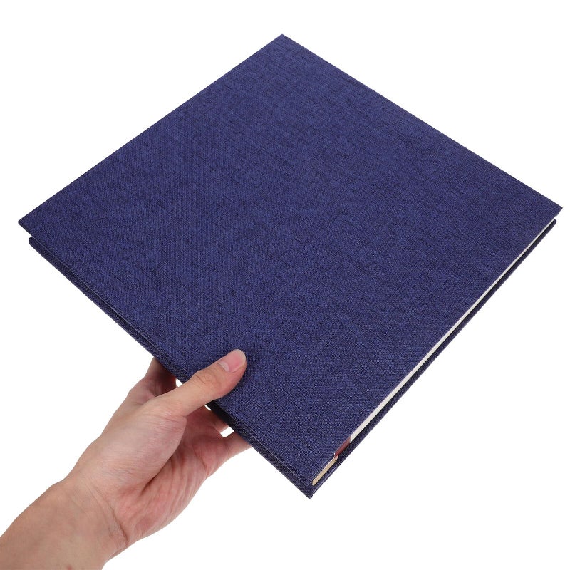 Retro Blue Linen Self Adhesive 16 Inch DIY Photo Album Large Capacity Scrapbook - Image 5