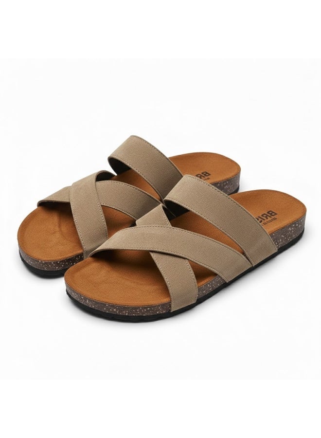 Stylish men's slippers with a modern and comfortable design – genuine leather and non-slip orthopedic sole, available in various sizes and colors. - Image 5