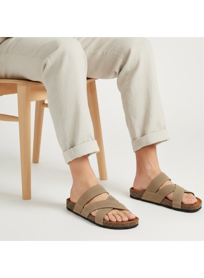 Stylish men's slippers with a modern and comfortable design – genuine leather and non-slip orthopedic sole, available in various sizes and colors. - Image 1