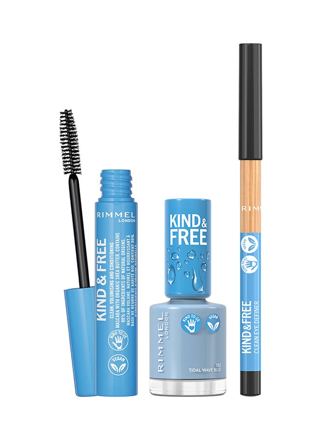 RIMMEL LONDON مجموعة أساسيات المكياج النظيفة من كيه آند إف مكونة من 3 قطع - Image 2