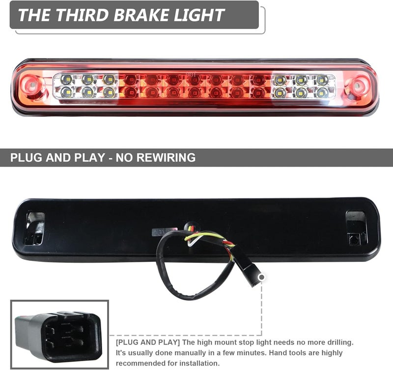 Bomusou LED 3rd Third Brake Light for 1988-2000 Chevy GMC C/K Series - Image 3