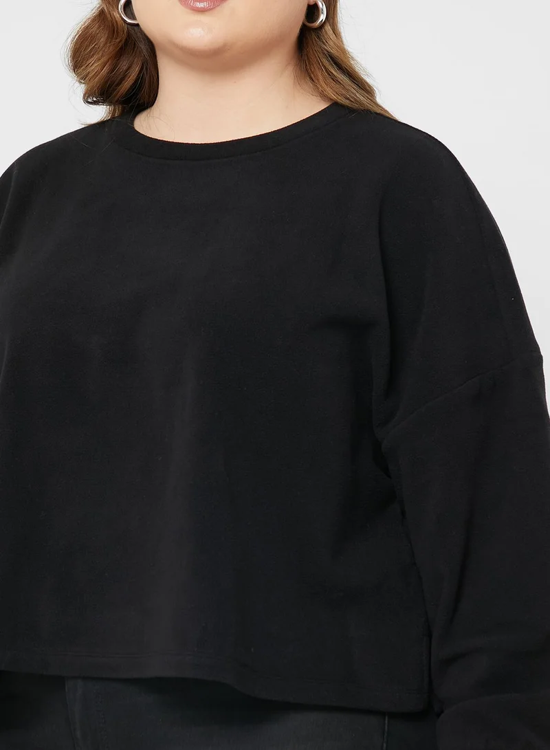 Vero Moda Curve Crew Neck Knitted Sweatshirt