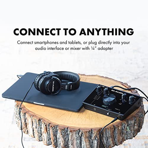M-Audio HDH40 – Over Ear Studio Headphones with Closed Back Design, Flexible Headband and 2.7m Cable for Studio Monitoring, Podcasting and Recording - Black - Image 5