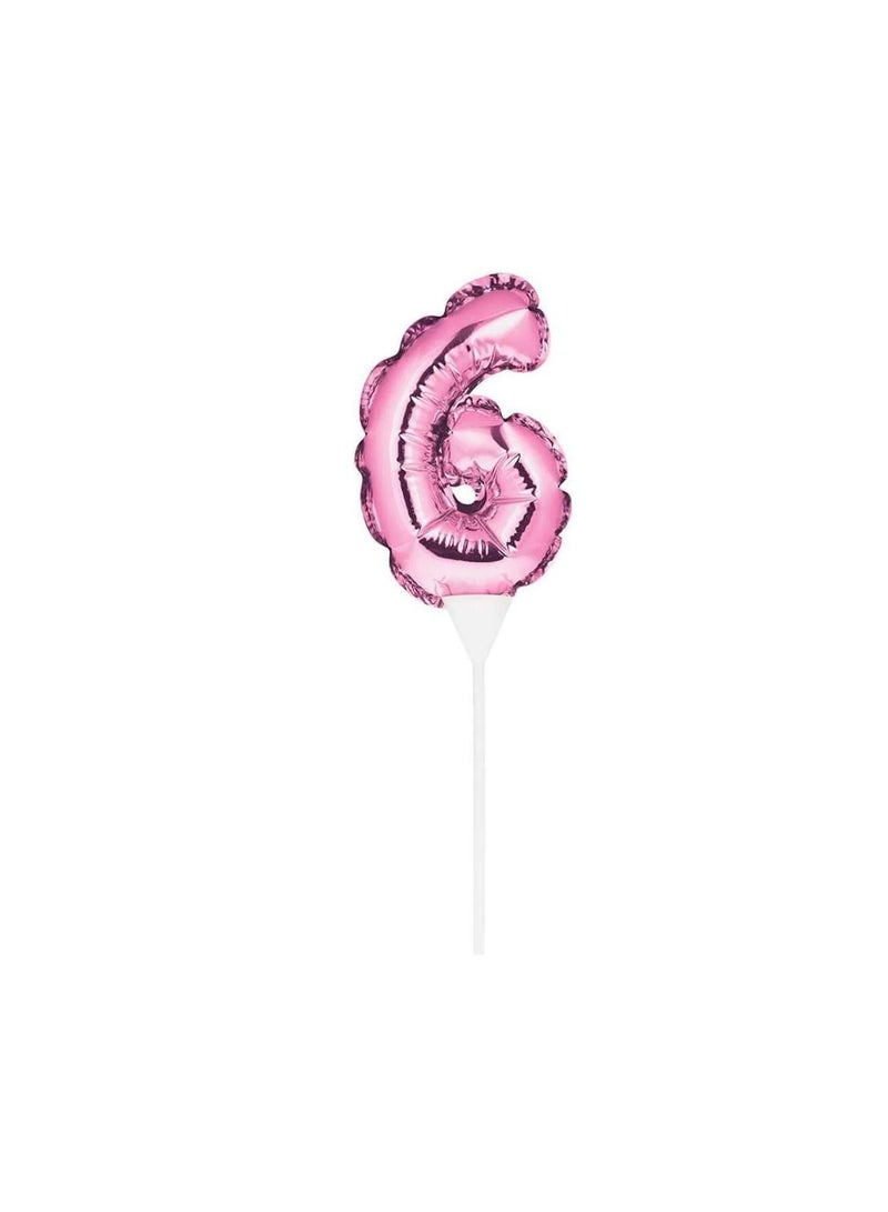 Balloon Cake Topper 6 Pink - Image 1