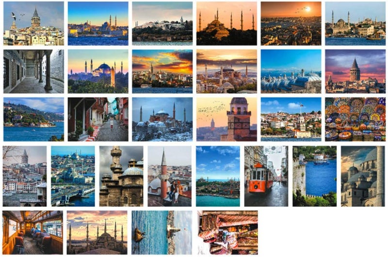 HOSTEESSCHOICE Travel postcards,Set of 30 Post cards variety pack depicting from Around the World Famous Travel Sites,Assorted Postcards Bulk, 4 x 6 -Istanbul - Image 1