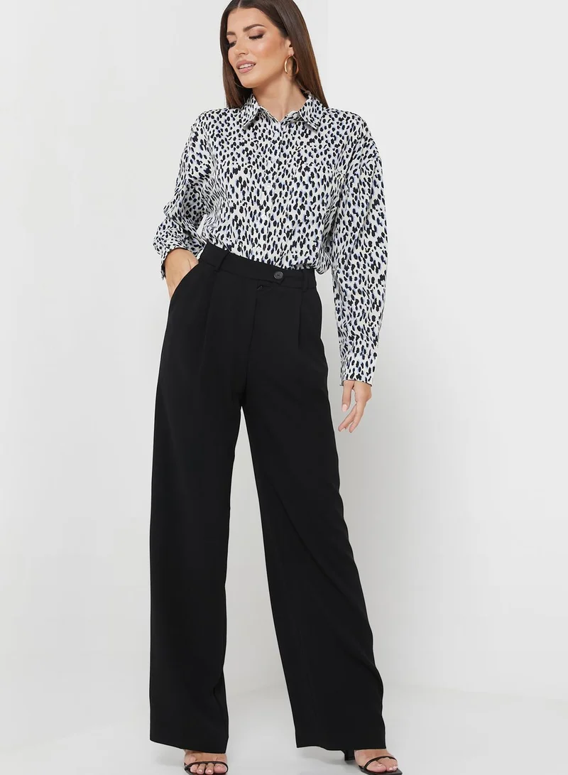 NASTY GAL Oversized Printed Shirt