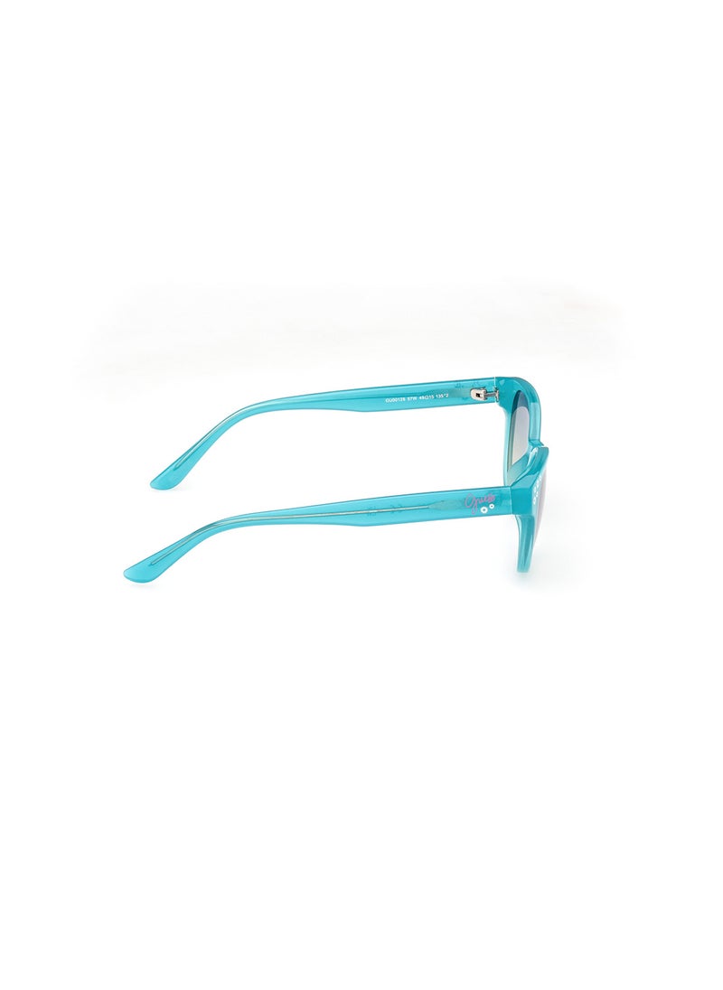 GUESS - Girls UV Protection Cat Eye Shape Sunglasses - GU0012887W49 - Lens Size: 49 Mm - Shiny Turquoise - Image 1