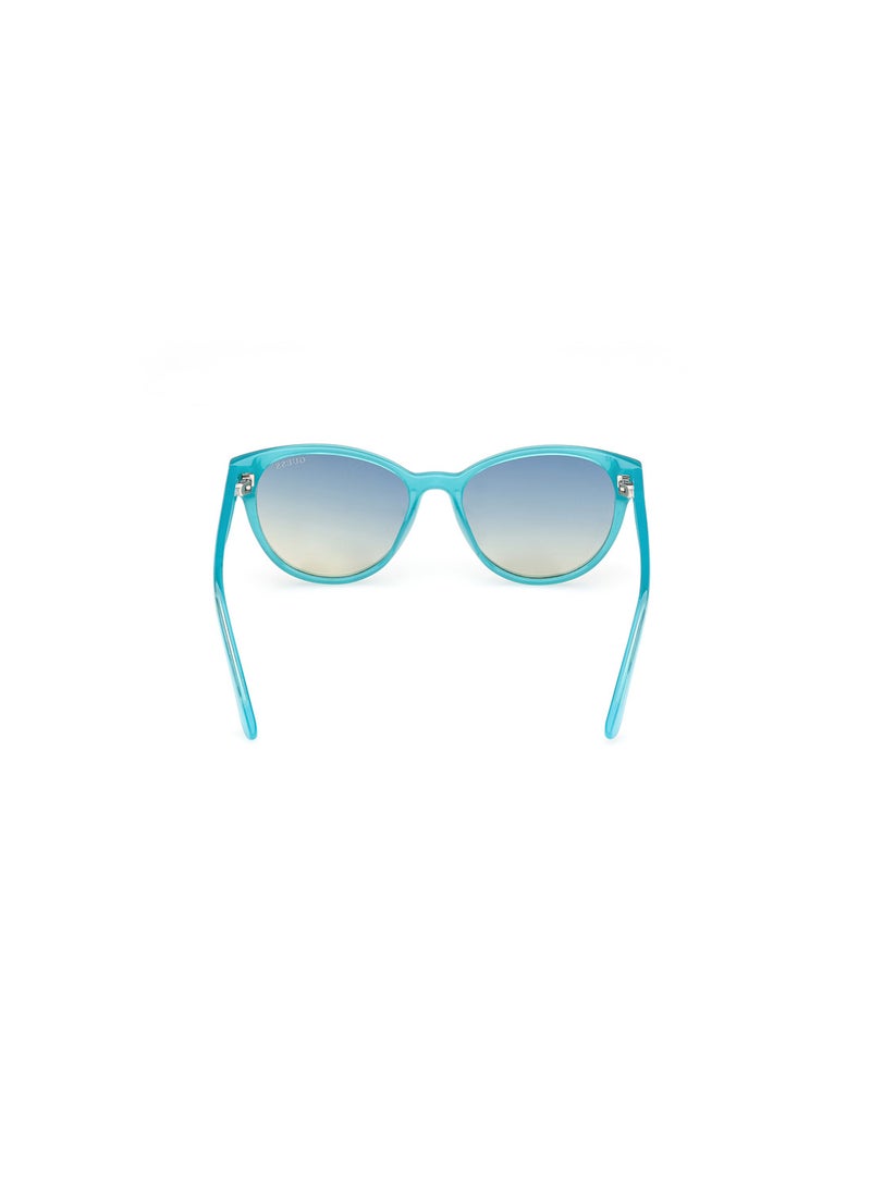 GUESS - Girls UV Protection Cat Eye Shape Sunglasses - GU0012887W49 - Lens Size: 49 Mm - Shiny Turquoise - Image 1