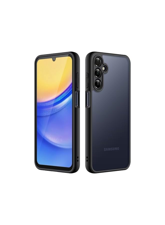 JETech Matte Case for Galaxy A15 5G / 4G 6.5-Inch, Frosted Translucent Back Protective Slim Phone Cover, Anti-Fingerprints (Black) - Image 1