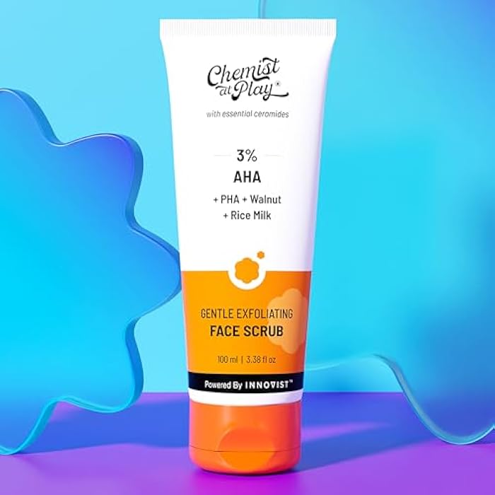 Chemist At Play Gentle Exfoliating Face Scrub with Mandelic Acid & Walnuts | Removes Dead Skin & Blackheads | Detans |Gives Instant Glow| Face Scrub for Women & Men | 100ml - Image 2