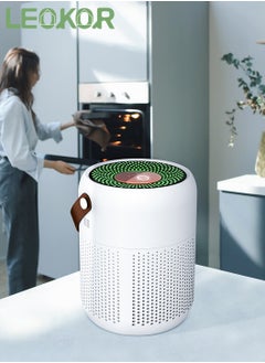 Portable Air Purifier with Air Quality Detect, USB HEPA Air Filter Cleaner, 4 Operating Modes Sterilization Negative Ion Odor Eliminator for Bedroom Home Office