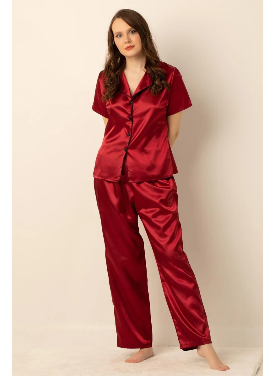 دو رى مى Miorre Women's Satin Pajama Set