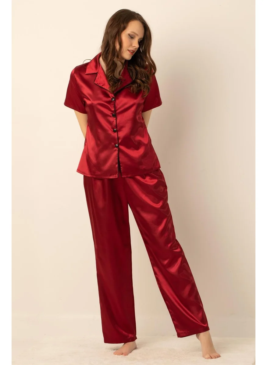 دو رى مى Miorre Women's Satin Pajama Set