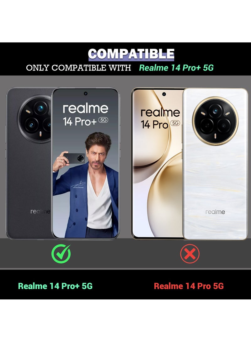 For Realme 14 Pro+ Case, TPU Shockproof Bumper + PC Hard Plate Matte Skin Feel Mobile Phone Protection Back Cover, Anti-fingerprint Slim Fit Protective Casing - Image 2