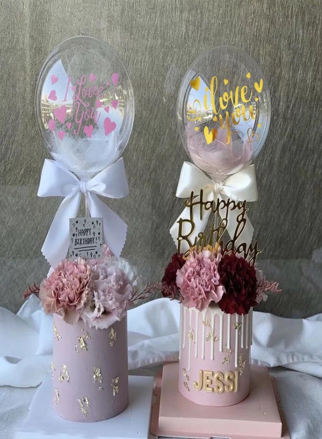Mimeile I Love You Balloon Stickers You’re Beautiful Bobo Balloon Decals 10 PCS Mixed Color DIY Letter Self-adhesive Glass Window Paster Wedding Bride Shower Party Supplies - Image 3