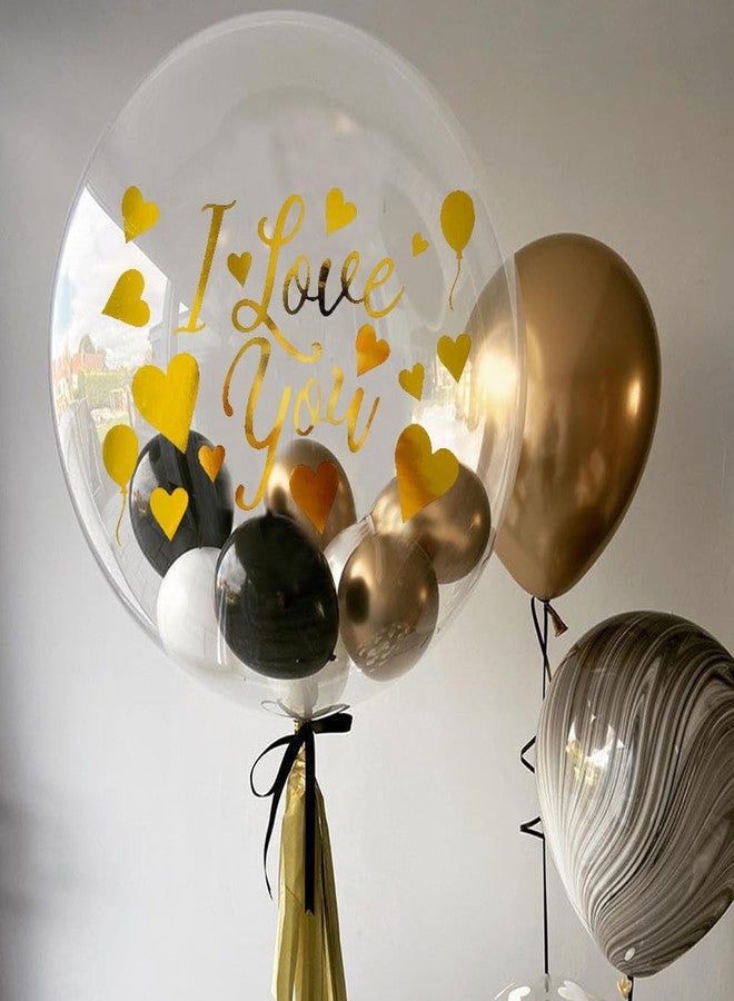 Mimeile I Love You Balloon Stickers You’re Beautiful Bobo Balloon Decals 10 PCS Mixed Color DIY Letter Self-adhesive Glass Window Paster Wedding Bride Shower Party Supplies - Image 5