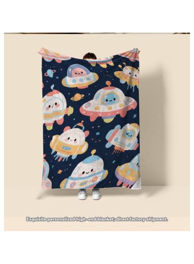 عام بطانية رقيقة من الفانيلا الكرتونية للأطفال أو الطلاب (دافئة ومريحة ومناسبة للنوم والألعاب) 100 سم * 150 سم - 624 - Image 1