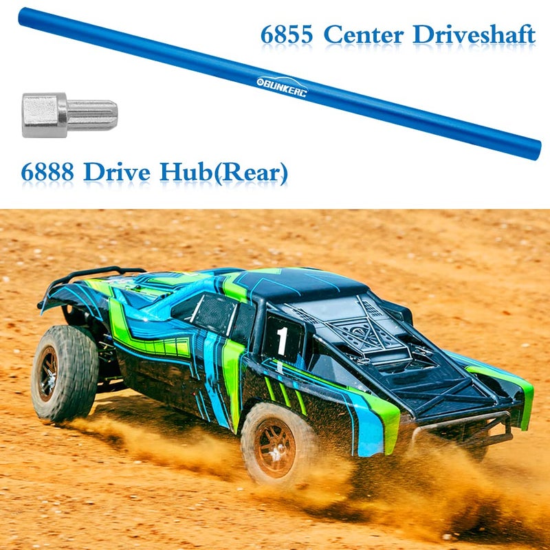 OGUNKE RC Aluminum Alloy Driveshaft Perfect Upgrade for Traxxas 4X4 Center Driveshaft (Blue) - Image 2