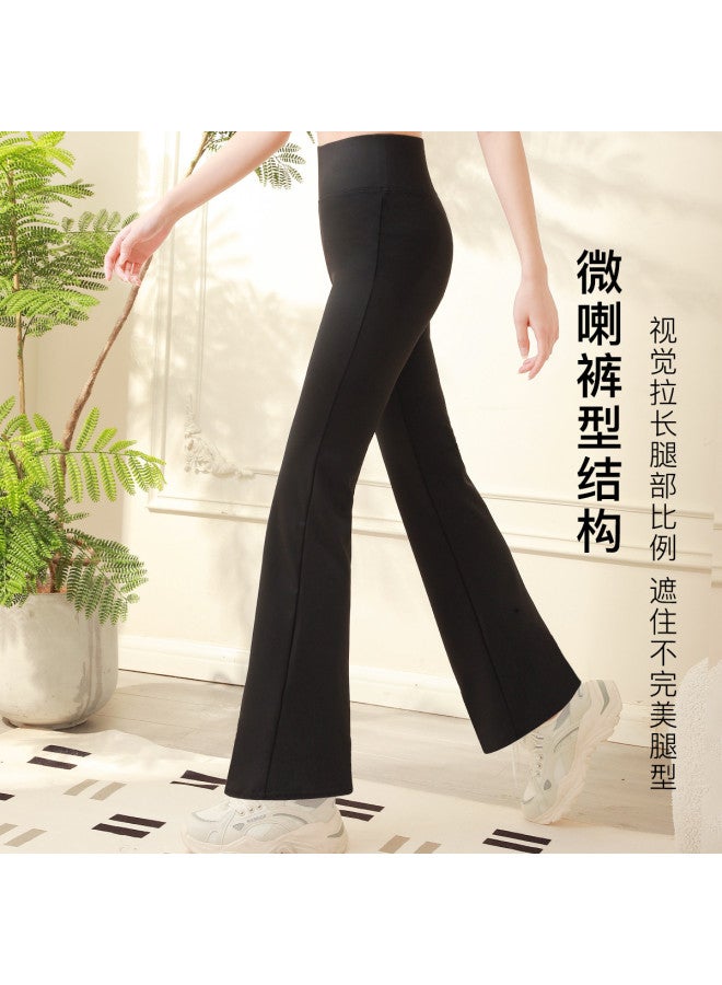 Moonbadi Flared Shark Pants High-Waisted Slimming Leg-Lengthening Tummy Control Lifting Buttocks Leg-Straightening Lightweight Smooth Non-Pilling Fashion Versatile - Image 3