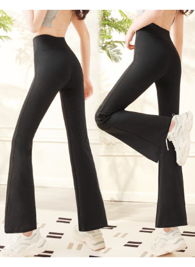 Moonbadi Flared Shark Pants High-Waisted Slimming Leg-Lengthening Tummy Control Lifting Buttocks Leg-Straightening Lightweight Smooth Non-Pilling Fashion Versatile - Image 1