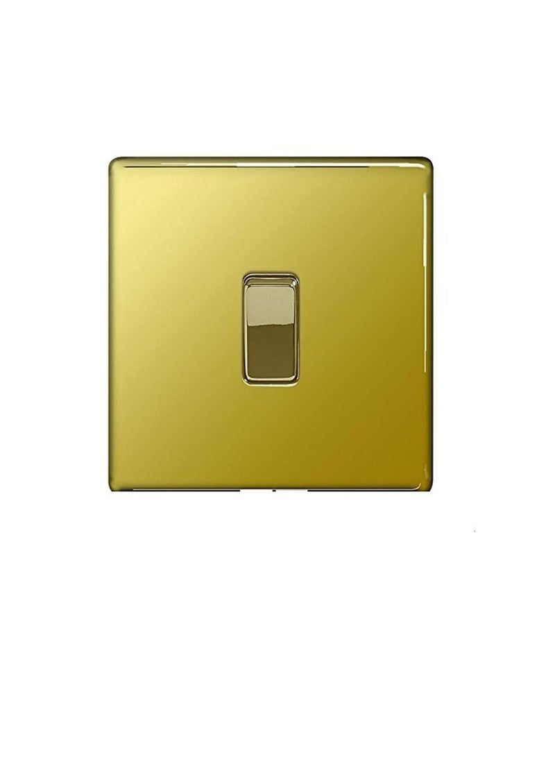 بي جي إليكتريكال BG Electrical FPB1212 1Gang 2-Way معدن ناعم / مفتاح إضاءة من الفولاذ المقاوم للصدأ نحاس مصقول - Image 1