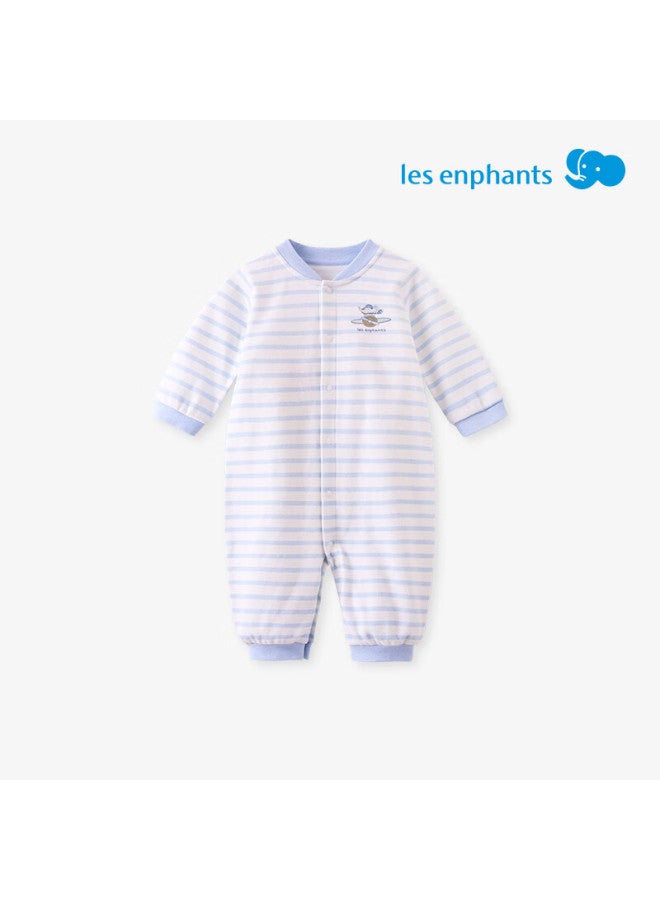 Les enphants Liyingfang Baby Romper 5a Antibacterial Newborn Uni Long Sleeve Jumpsuit Pink Elephant 66cm - Image 2