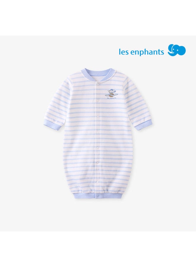 Les enphants Liyingfang Baby Romper 5a Antibacterial Newborn Uni Long Sleeve Jumpsuit Pink Elephant 66cm - Image 3