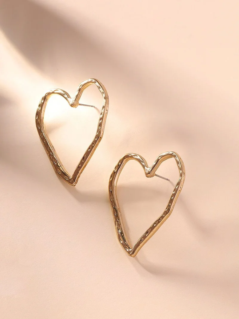 Priyaasi Heart Shaped Plated Studs Earrings