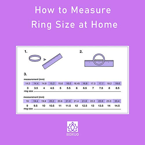 BORUO 925 Sterling Silver Ring Celtic Knot Heart Cross High Polish Tarnish Resistant Eternity Wedding Band Stackable Ring Size 9 - Image 5