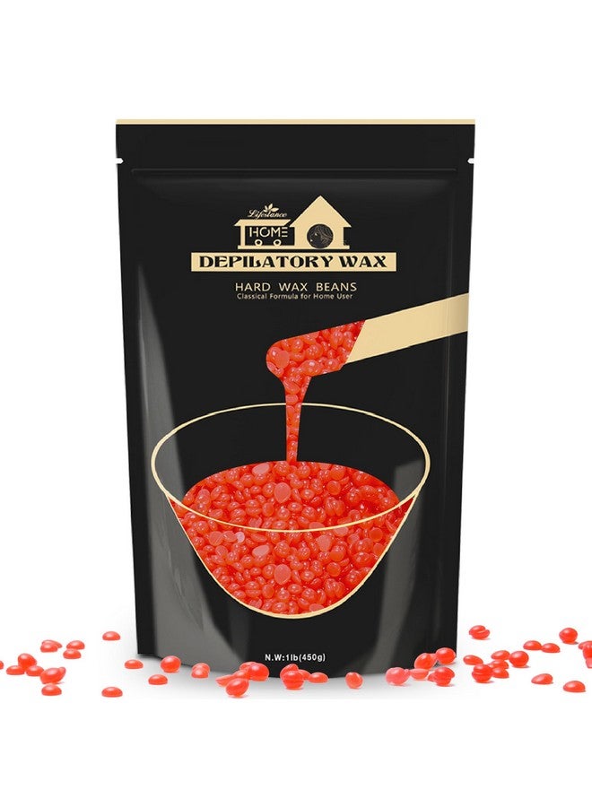Hard Wax Beads, 1Lb Strawberry Red For Coarse Hair Removal, Painless Bikini And Body Waxing For Fine Hair - Wax Warmers At Home For Women And Men