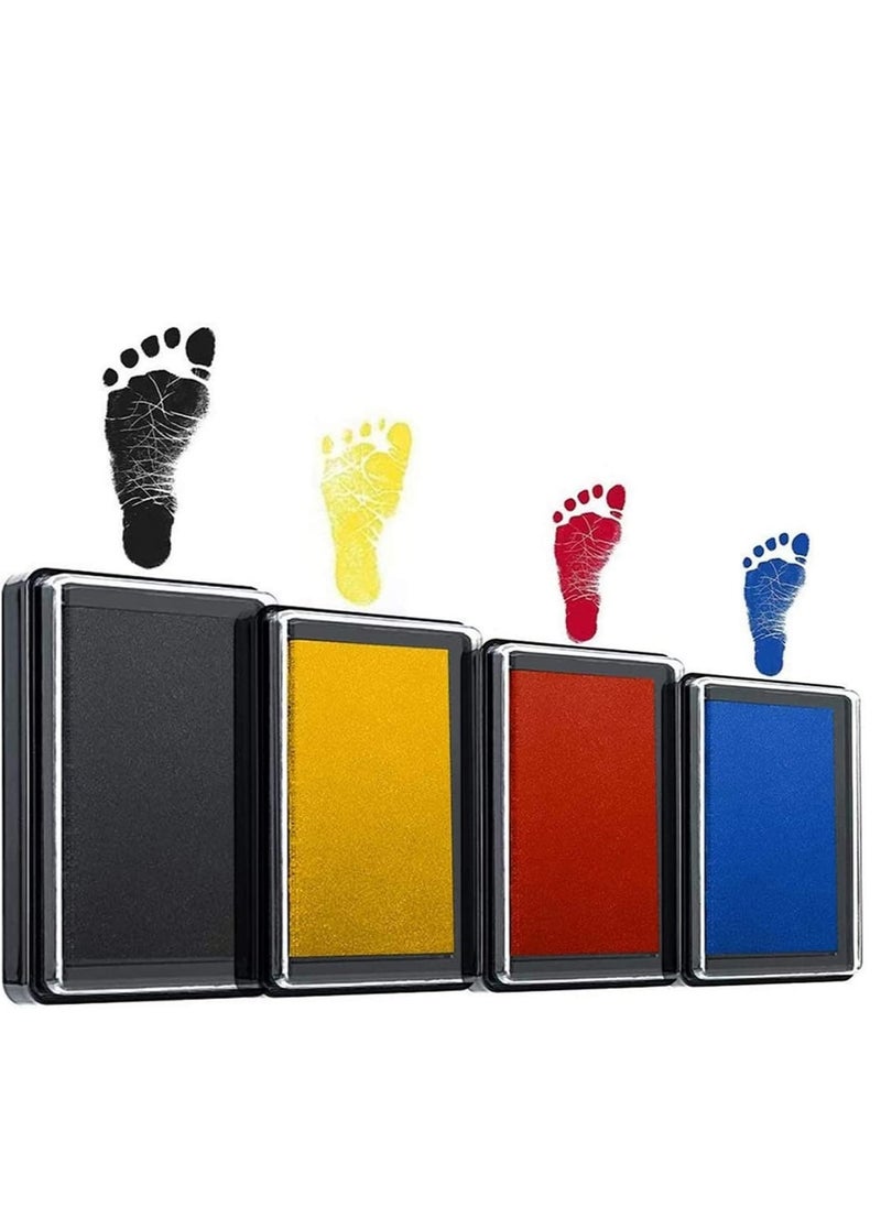SYOSI Baby Footprint Kit Inkless Hand  Safe Reusable Ink Pads Beautiful Handprint For Newborn Girls And Boys  - Image 1