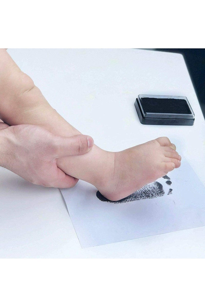 SYOSI Baby Footprint Kit Inkless Hand  Safe Reusable Ink Pads Beautiful Handprint For Newborn Girls And Boys  - Image 2