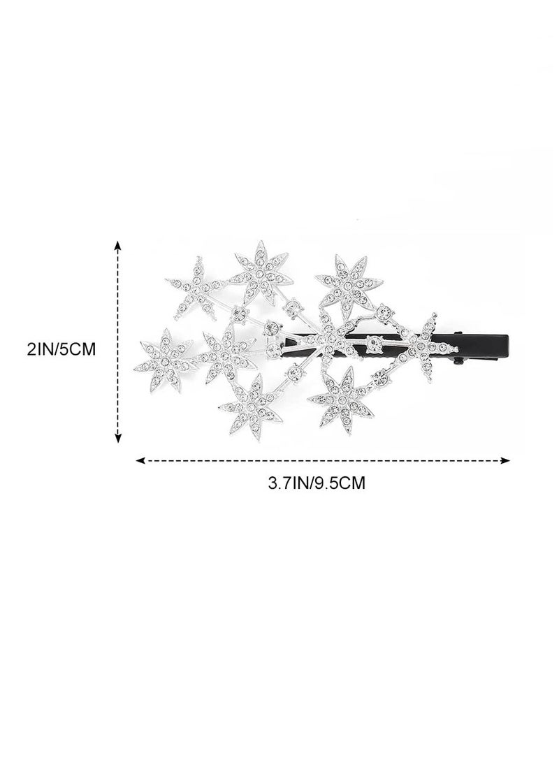 Goolsky Elegant, Stylish, And Full Of Stars, This Collection Of Fashionable Hair Accessories For Fashionable Girls Includes A Golden Diamond-studded Hair Clip With Hollowed-out Bangs And Side Clips, Perfect For Parties, Shopping, And Commuting.  - Image 3